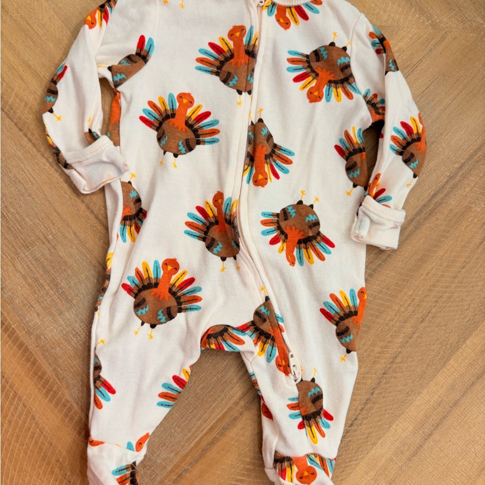 Carter's Multicolor Turkey Print Footie